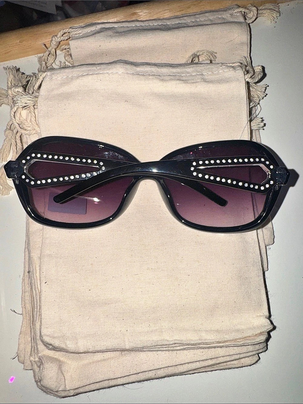 Black & Pink Oversized Sunglasses Like New